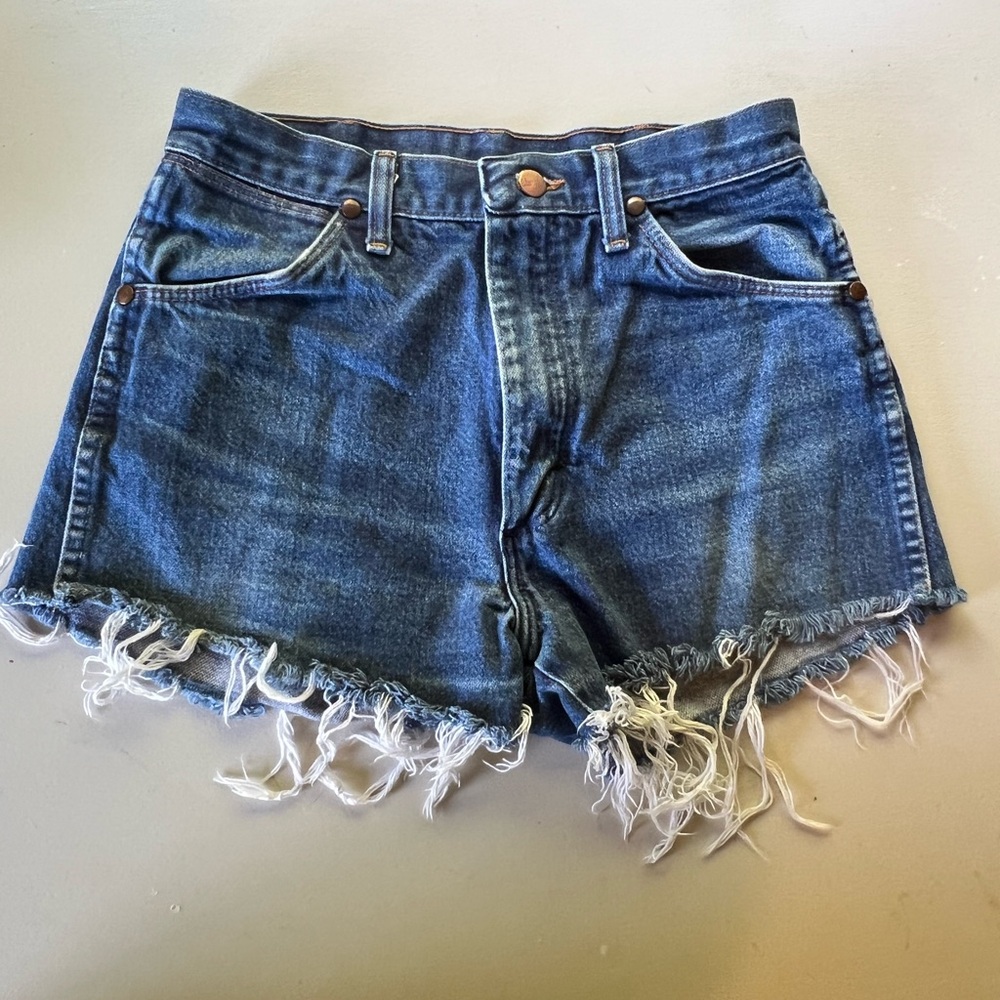 Denim Frayed Hem Women's Shorts